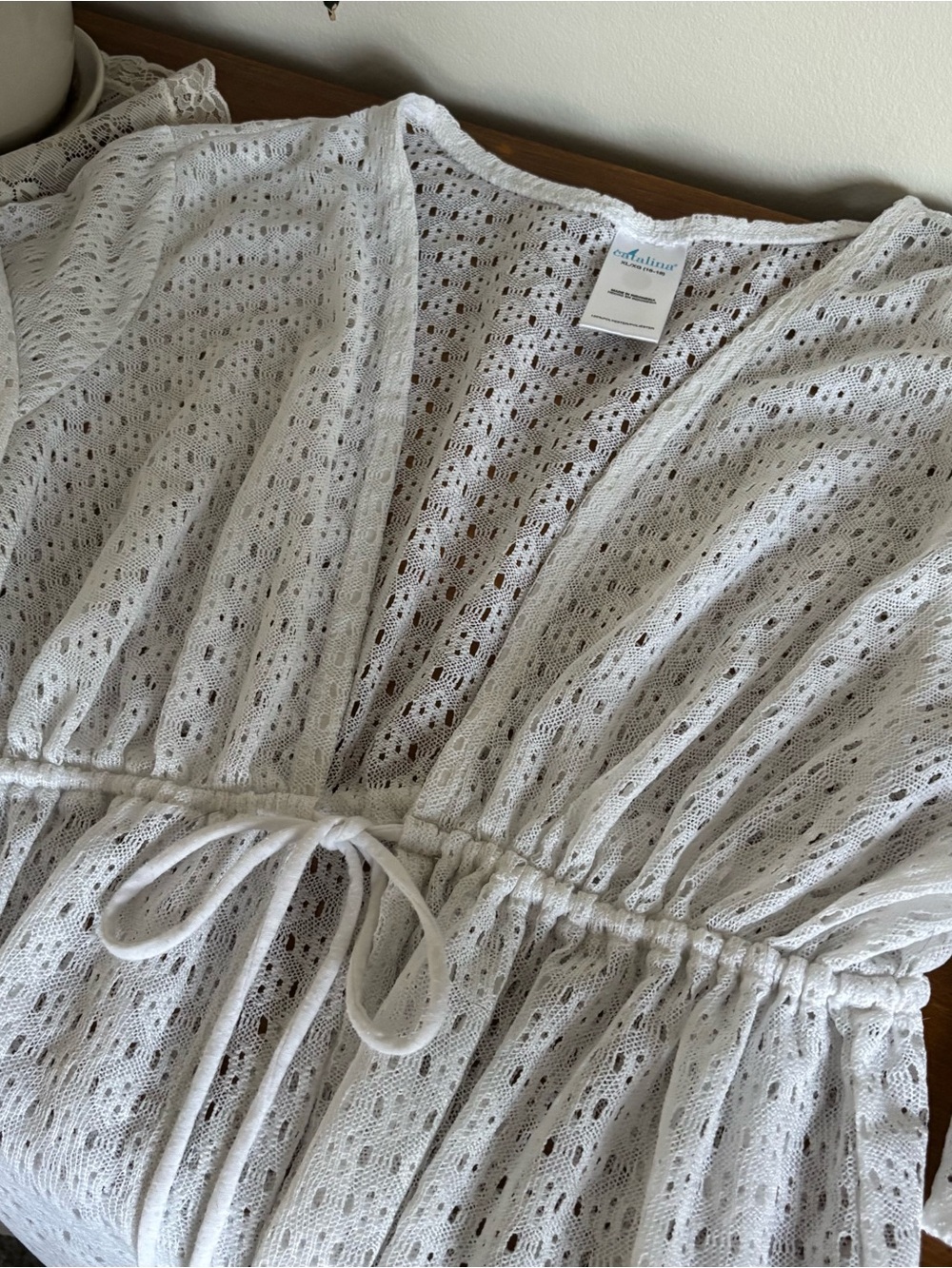 CATALINA white crochet top